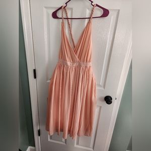 Peach crossback dress